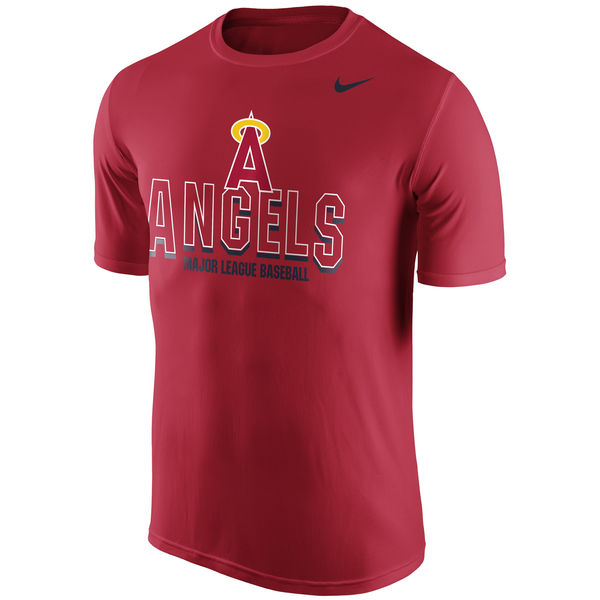 MLB Men Los Angeles Angels of Anaheim Nike Cooperstown Legend Team Issue Performance TShirt Red